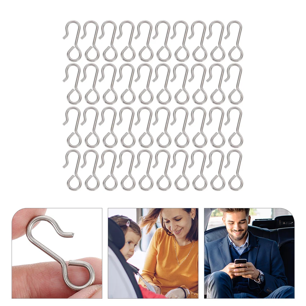 50 Pcs Metal Hook Auto Seat Pad Fixing Vehicle Car Door Knob Hanger up Cover Cushion Iron Child