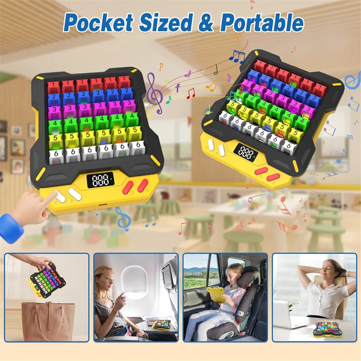 

ATP6 Smart Sudoku Puzzle Games, Electronic Sudoku Puzzle Game Toys 3500+ Challenges Brain Teaser Puzzle Games Gift for Kids