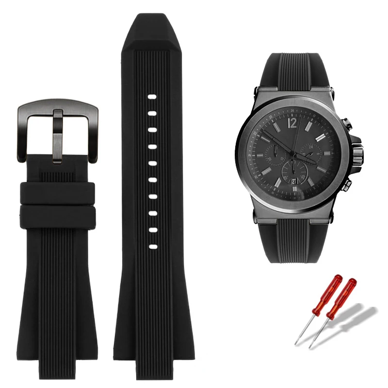 

Silicone Watchband for MK Michael Kors Raised Mouth Watch Strap MK8730 MK9019 MK8295 MK8492 MK9020 MK8184 8729 Watch Accessories