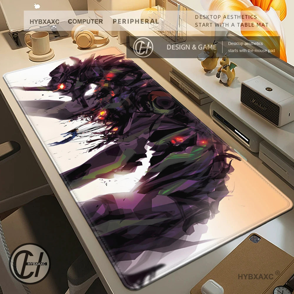 Desk Pad Anime E-Evangelions Playmat Xxl Mouse Pads Game Surface Deskmat Manga Accessories Maudpad Japanese Mat Rubber Mouseped