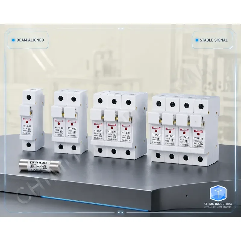 【CHIMU INDUSTRIAL】 for RT18-32 Rail Type Fuse Base 1P 2P 3P 4P with Ceramic Fuse 1-32A Pure Copper Parts