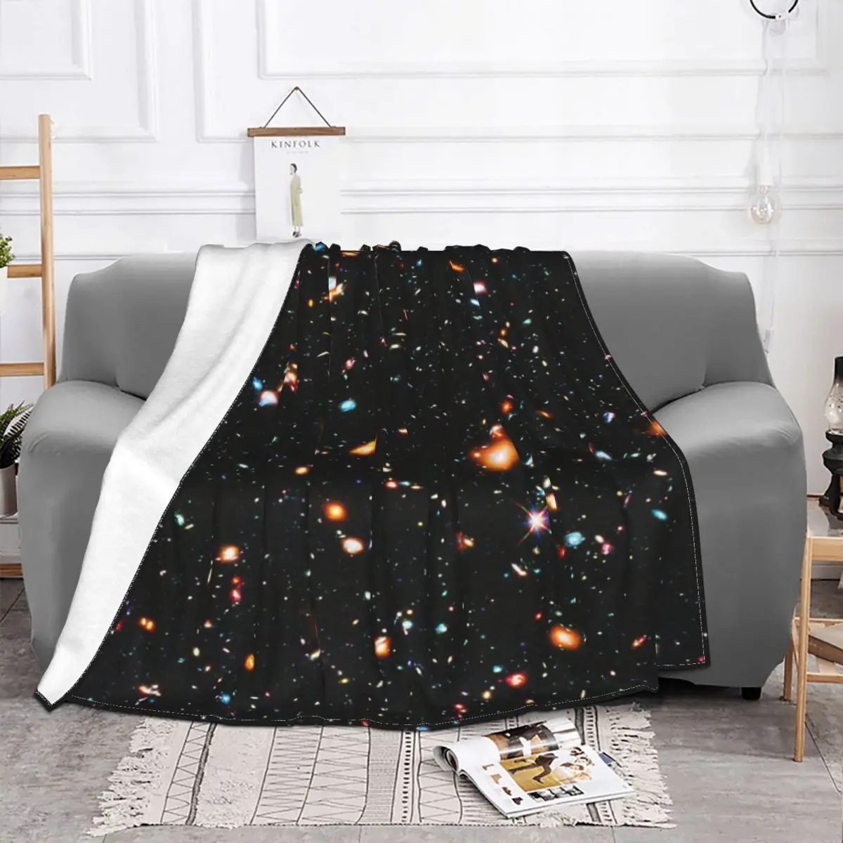 Hubble Extreme Deep Field Plush Blankets Winter Blankets Custom Blanket Personalized Throw Blanket