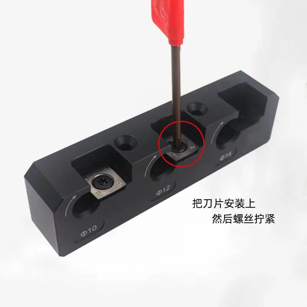 Com lâmina de carboneto broca elétrica fresagem passador haste redonda ferramenta auxiliar carpintaria diy 10mm, 12mm, 14mm ferramenta