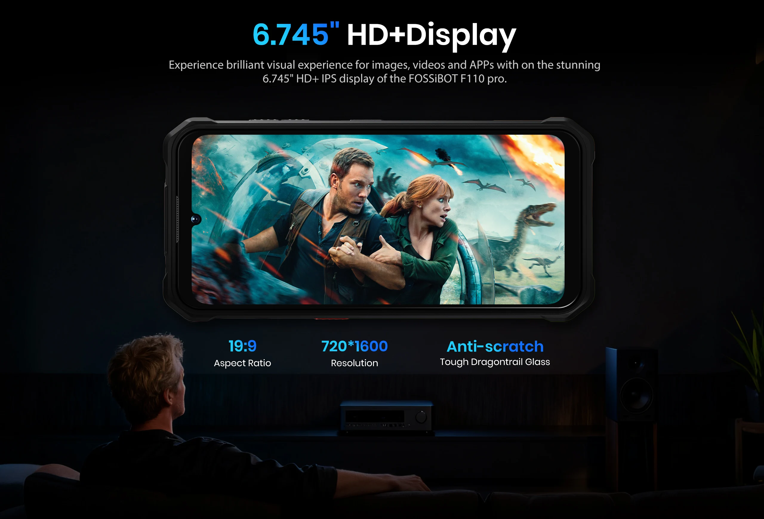 [Weltpremiere] Fossibot F110 Pro 5G Robustes Smartphone Android15 20 GB (8 + 12) + 128 GB 10000 mAh 20 W Telefon 6,745 Zoll HD + 50 MP + 8 MP NFC – Detail 12