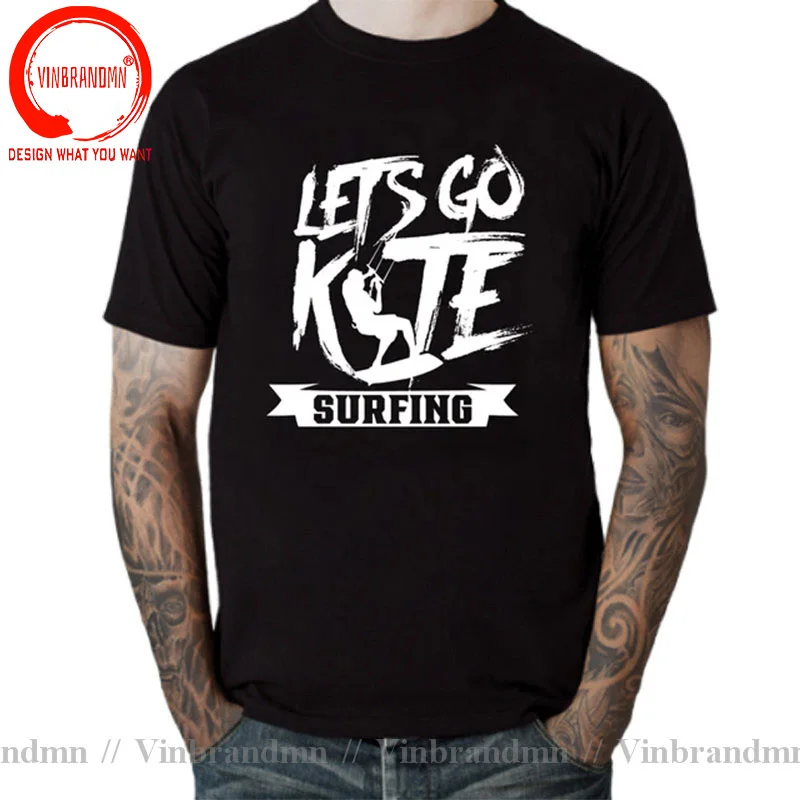 Let's Go Kitesurfing Kitesurfer Kitesurf T Shirt Funny Graphic Fly Kitesurfing Windsurfing Harajuku T-shirt Sea Surf Tops TShirt