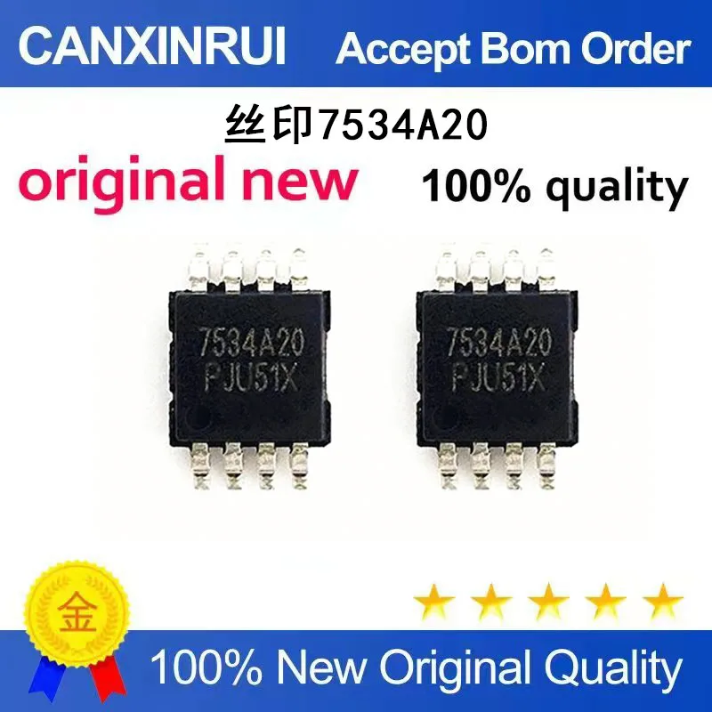 

(5-100 Pieces) New stock UP7534ARA8-20 UP7534A silk screen 7534A20 MSOP8