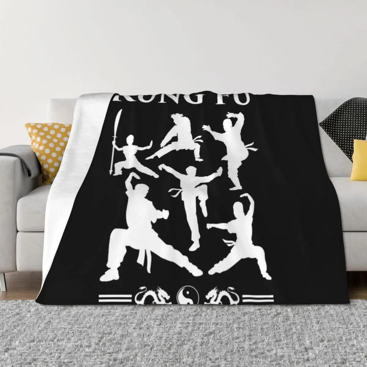 

Kung Fu Throw Blanket Warm valentine gift ideas Extra Large Throw Blankets