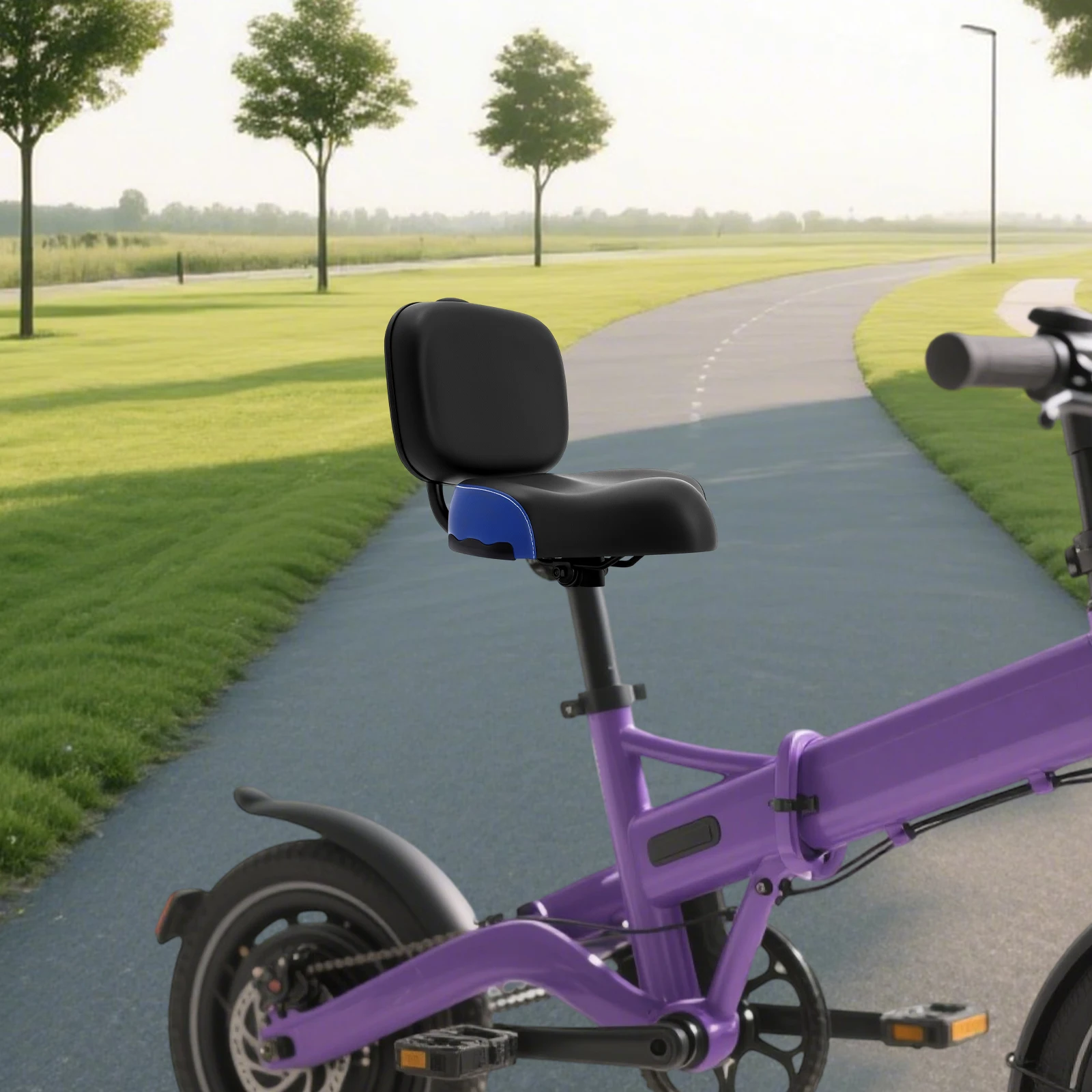 

Трехколесное сиденье со спинкой Очень широкое сиденье для трехколесного велосипеда с поддержкой спины Подушка сиденья трехколесного велосипеда Регулируемая высота