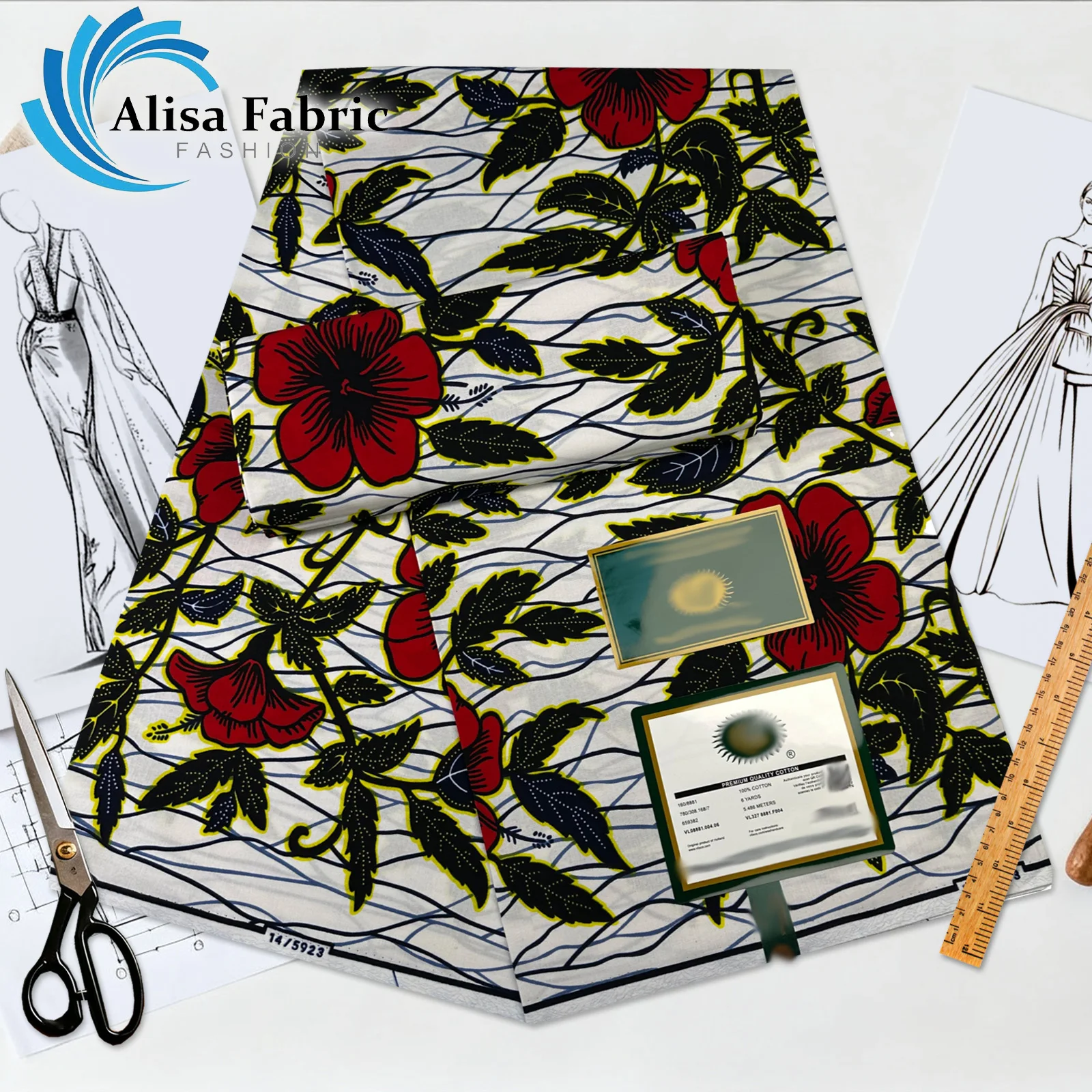 

2025 высококачественные африканские восковые ткани оптом, 100% хлопок, голландская африканская ткань, воск для моды