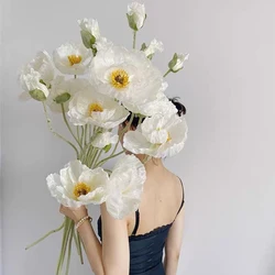 105CM Large Poppy Floral Artificial Flowers Yu Beauty Fake Flower for Wedding Party Bouquet Decor Home Room Vase Flower Supplies