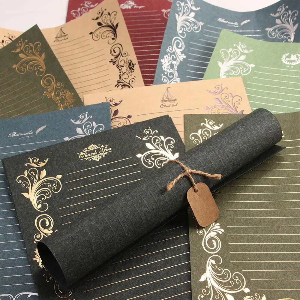 Office School Supplies Bronzing Hot Stamping Romantic Writing Paper Blessing Letter Paper Letter Pad Love Letter Paper