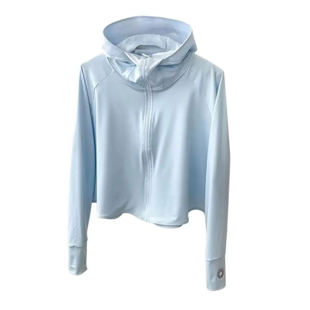 Sun Protection Jacket Ice Silk Sun Protection Clothing Quick Drying Hooded Sun Shirt Outdoor Activities Stretchable Summer Wear