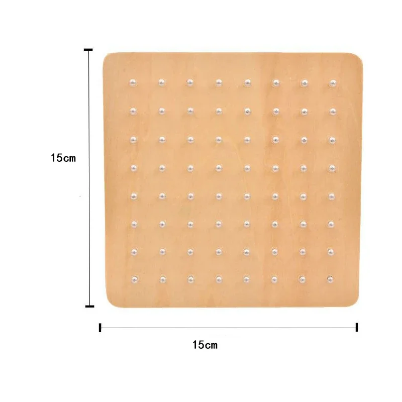 Geometria in legno Tavola per unghie Grafica geometrica Matematica creativa Montessori Giocattoli per la prima educazione dei bambini