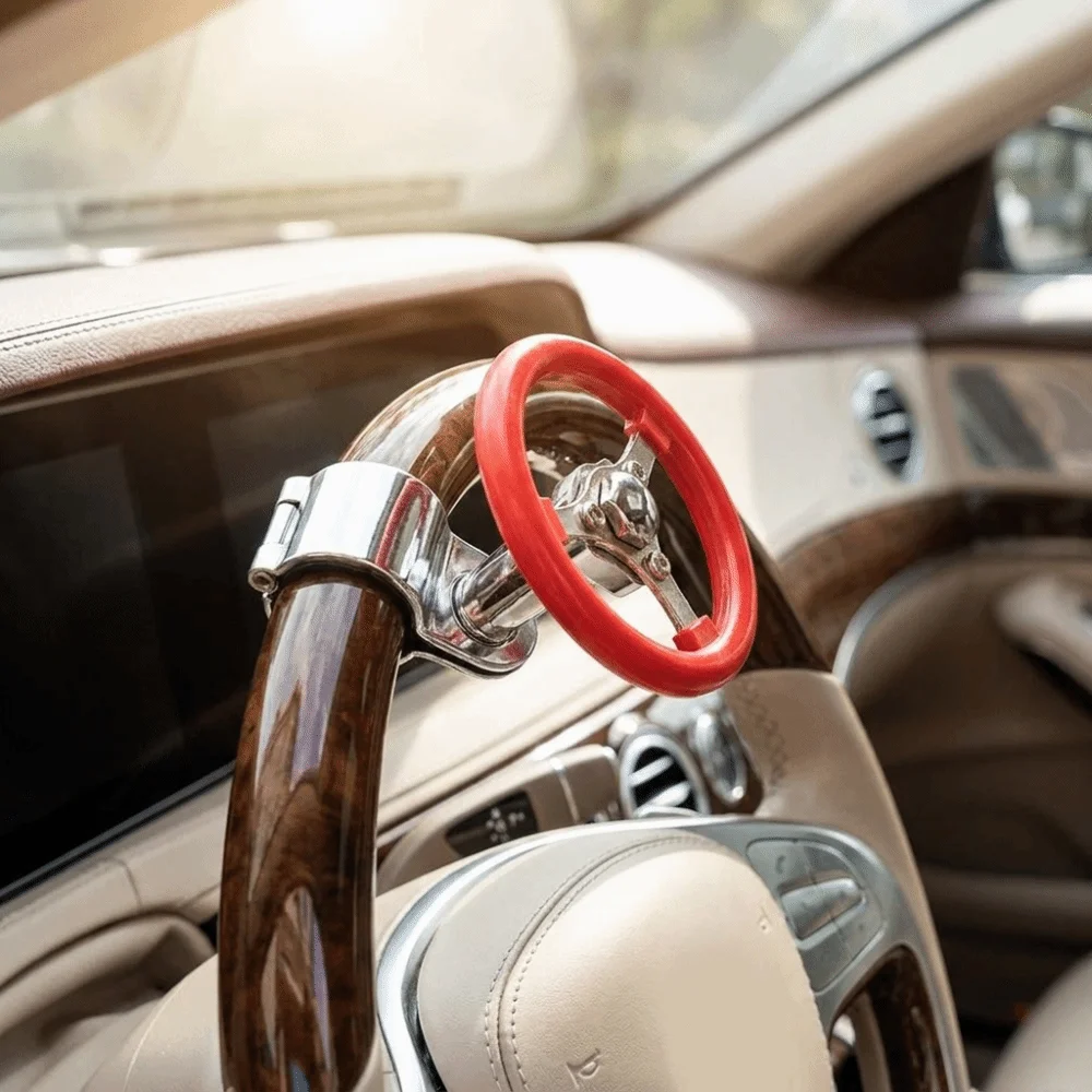 Stainless Steel Steering Wheel Grip Knob Wear Resistant Solid Material Steering Wheel Spinner Grip Spherical Shape Labor Saving