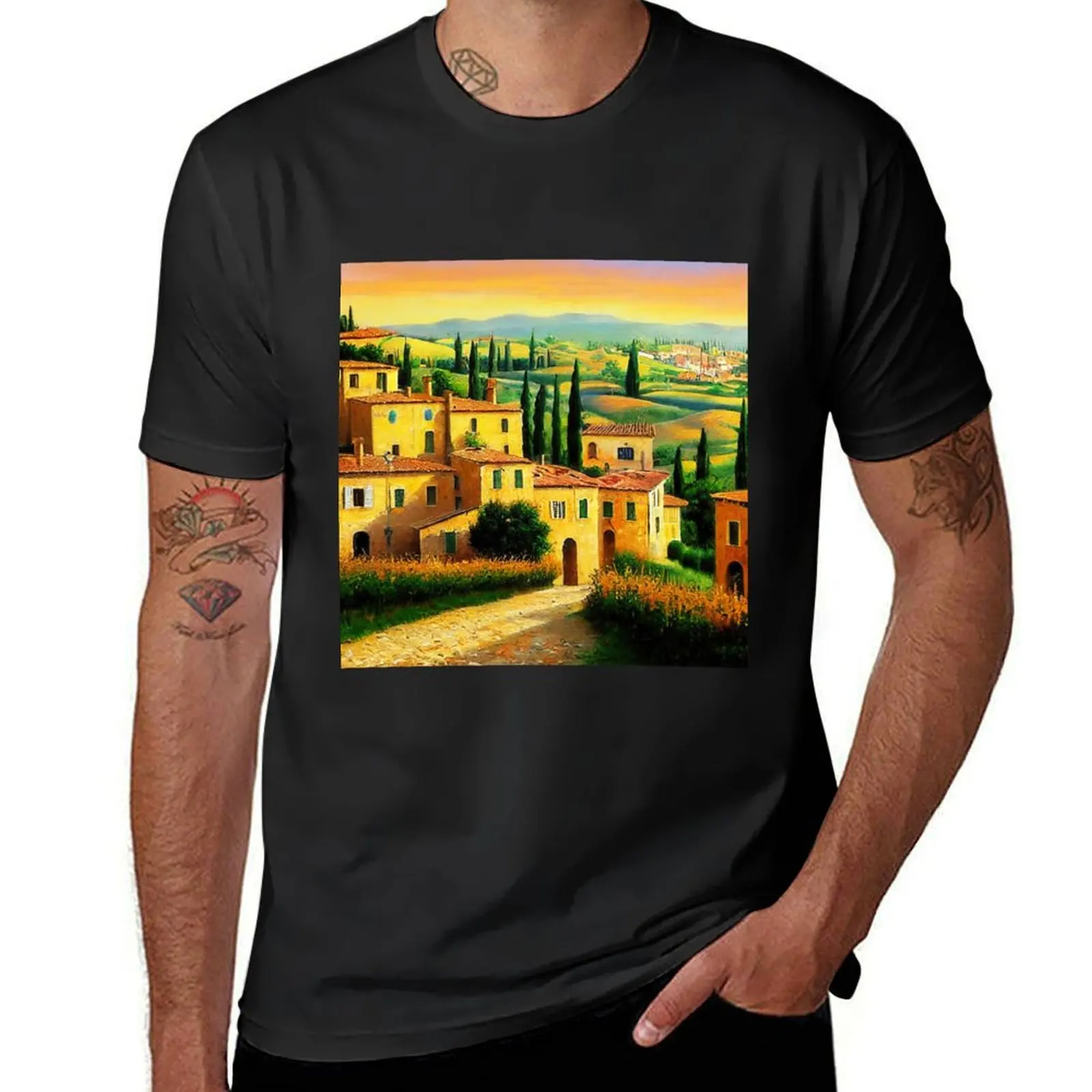 

Villages of Tuscany T-Shirt funnys new edition graphics mens funny t shirts