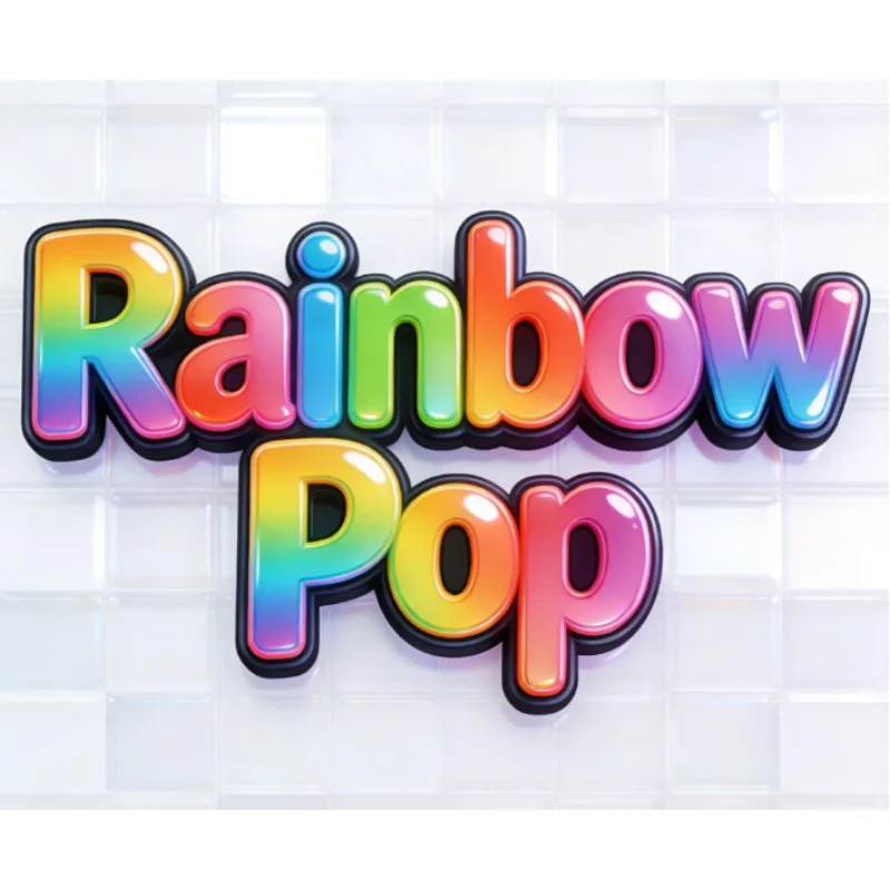 Rainbow Pop Color Changing Card Magic Trick Visual Color Transformation Close-Up Street Illusion Magician Prop Gimmick