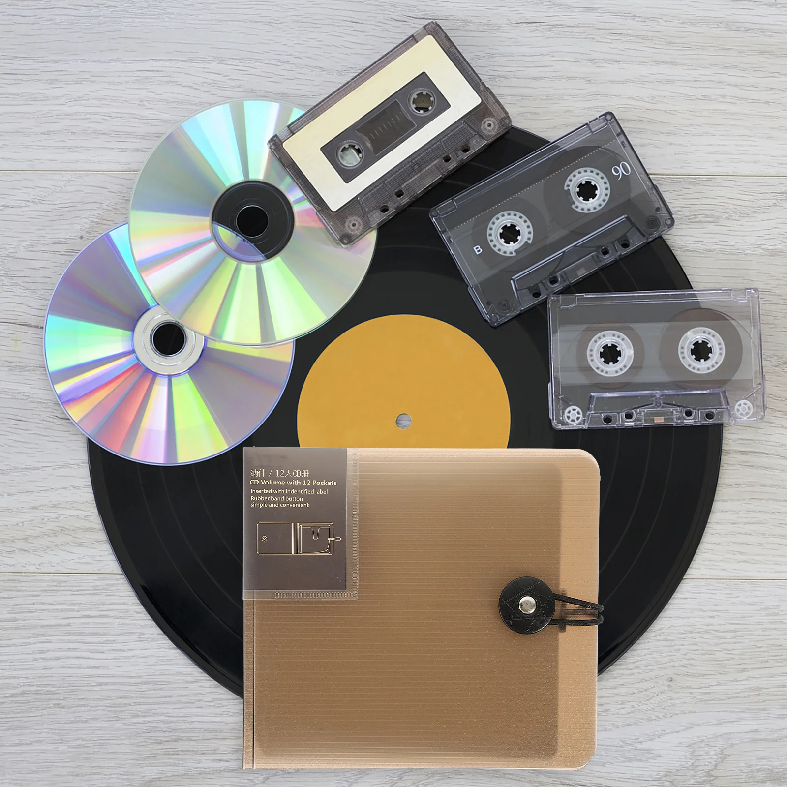 

Storage Box Disc Holder Portable Cd Organizer Car Dvd Binder Buckle Rope Dvd Binder Bag For Car Home Travel