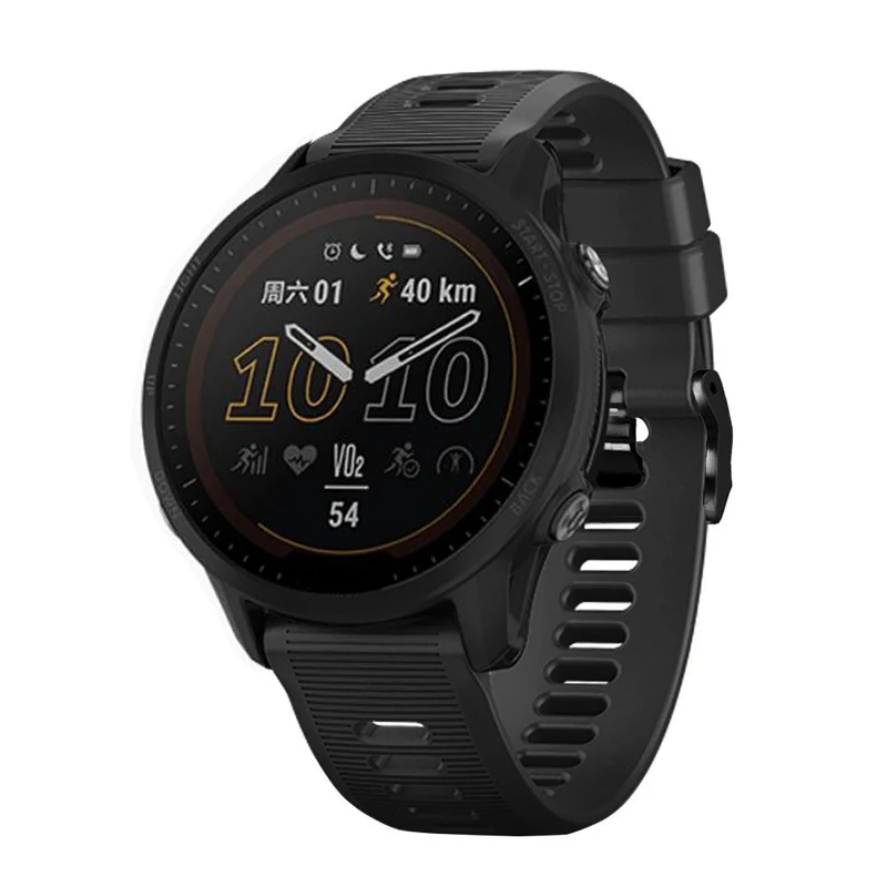 سيليكون الفرقة حزام ل Garmin Forerunner 955 أسورة ساعة ذكية استبدال معصمه الرياضة حزام مقاوم للماء حلقة