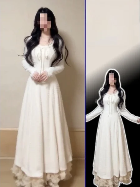 

Вязаное платье больших размеров в корейском стиле, повседневное, женское, весеннее, приталенное, длинное, А-силуэт, для повседневной носки