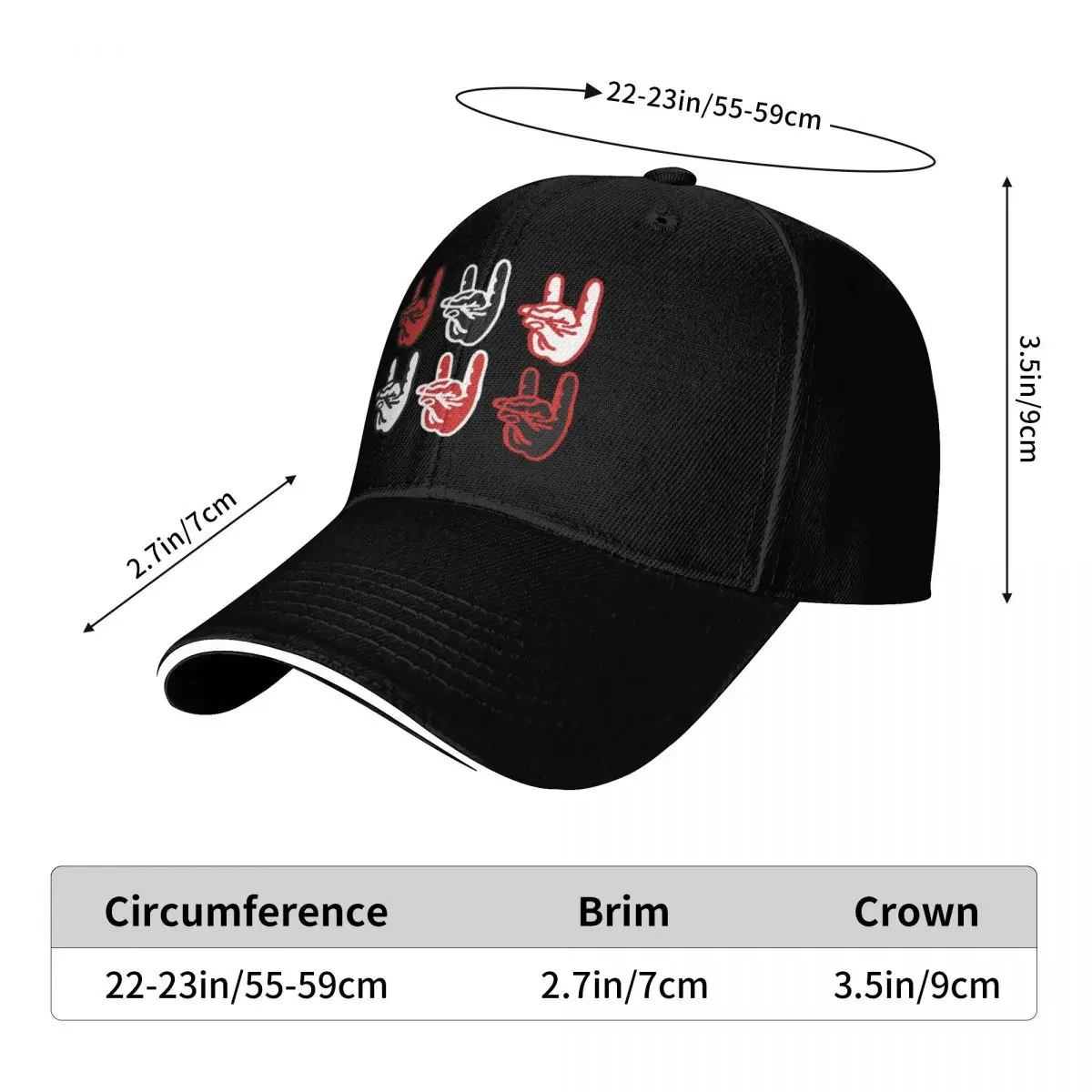 Wolfie Vibes Baseball Cap Funny hats Trucker Hat foam party Hat Sports Cap For Girls Men's