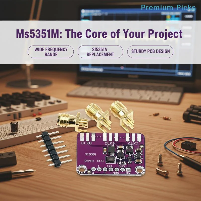 DC3-5V CJMCU-5351 Si5351 Clock Generator Module I2C Si5351A Breakout Board for Professional Electronic Circuit Testing Work