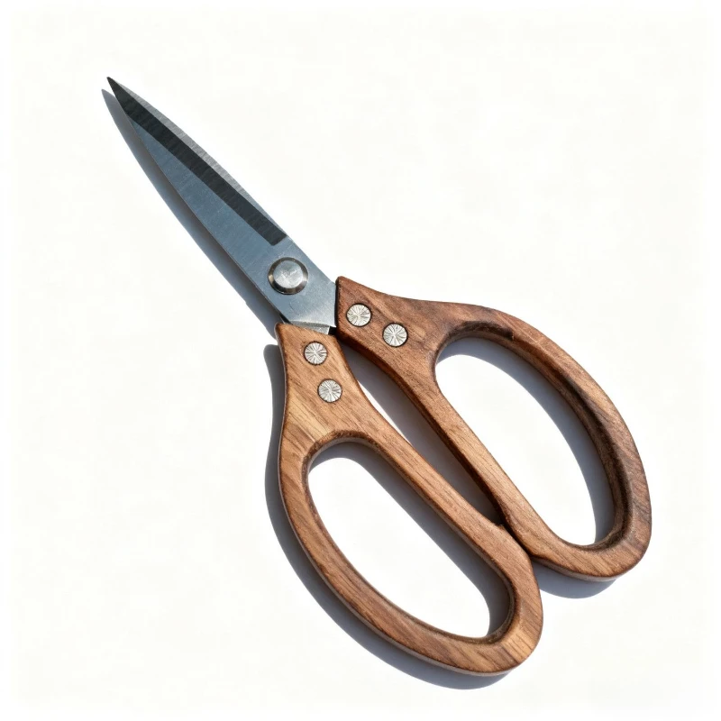 Environmentally Friendly Stainless Steel Multifunctional Household Kitchen Scissors, Powerful Boneless Wooden Scissors