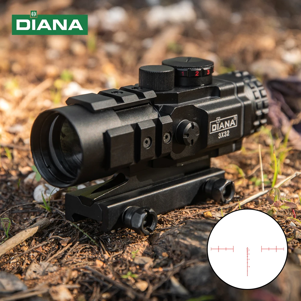 

DIANA3X32 Conch Eating Chicken Diverging 3x Close Range Outdoor Telescope