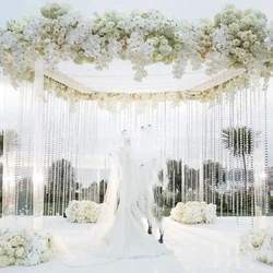 400M)acrylic Crystal Garland Strands Hanging Chandelier Gem Bead Chain 14mm Clear Octagon Prism Diamond String Decorations 2644
