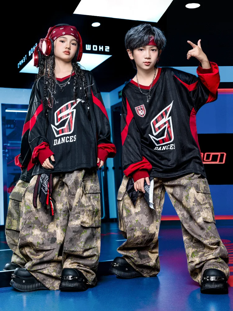 

Модная детская одежда для уличных танцев, одежда для учащихся начальной школы, одежда для выступлений в стиле хип-хоп, выступления в стиле Харадзюку для девочек