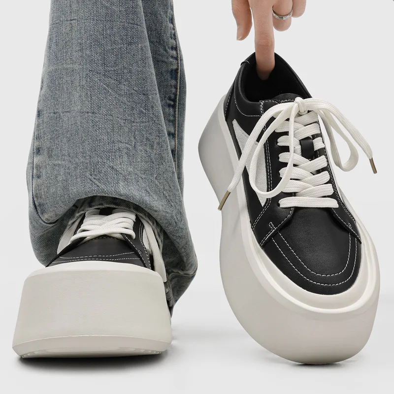 High Quality Men's Sneakers and Casual Shoes round head Men's Derby Shoes high-end Designer Platform Men's Shoes tenis masculino