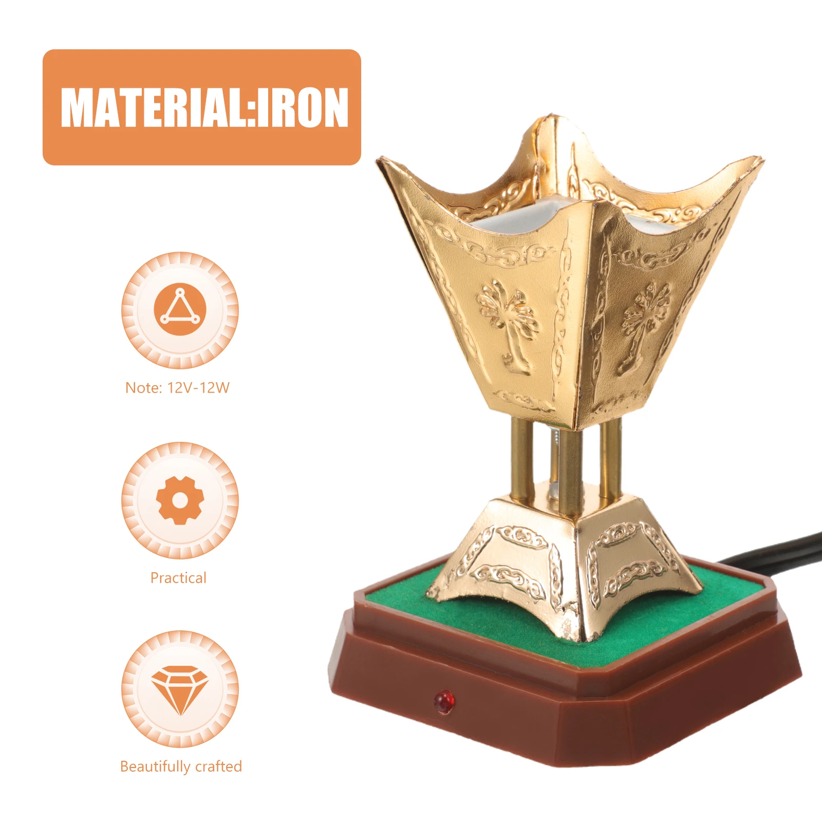 

Electric Incense Burner Car Use Classic Iron Censer Holder Aroma Burner Home Office Decor Middle Eastern Style Car Accessory