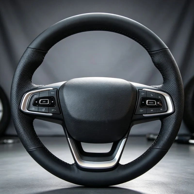 Customize Hand Sewn Comfortable Artificial Leather Car Steering Cover For Chery Tiggo 3 4 5 7 Pro 8 2022 Steering Accessories