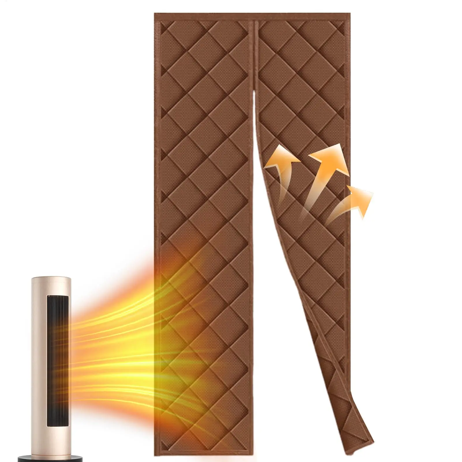 Door Insulation Cover Magnetic Pet-Friendly Thermal Door Curtains Magnetic For Kitchens Doorway Bedrooms Nursery Bedroom Home