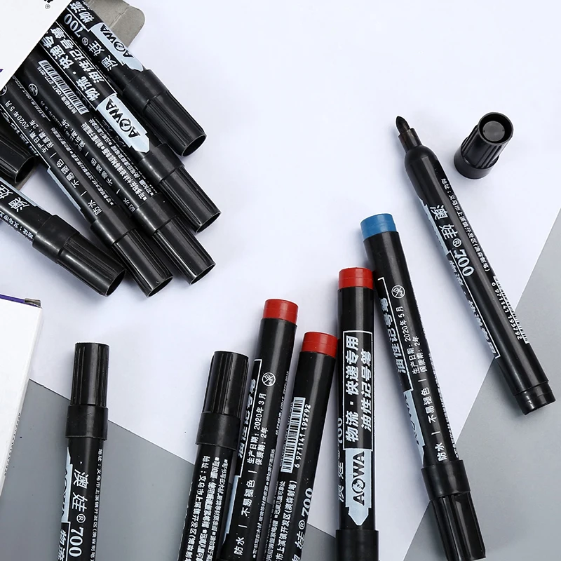 Marker Large Capacity Can Add Ink Oil For Marking Large Head Pen Non-fading Shipping Mark Pen Wholesale