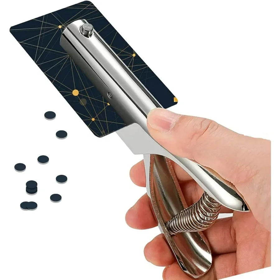 

Одиночный дырокол с 2-дюймовым вылетом и глубоким горлом для тяжелого использования Ручной дырокол для кожи из цинкового сплава серебра с 1 4