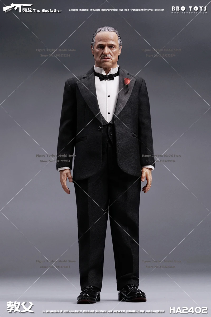 BBOTOYS HA2402 1/6 Silica Gel Delicate Godfather Action Figure Perfect Detail Design Suit Cloth 12