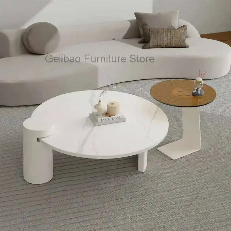 

Table Glamour Luxury Living Room Tray Side Modern Stacking Design Coffee Tables Round Sets Small Mesa De Centro Furniture