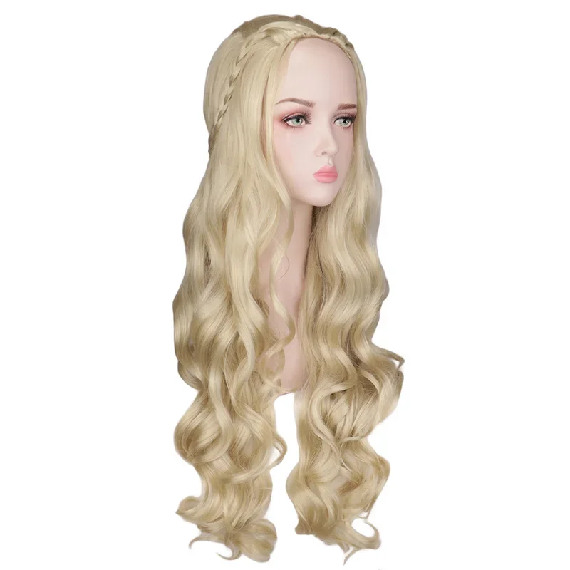 Alice Carnival White Queen Wig Curly Hair Party Formal Dress Wonderland Women Princess Wedding Evening Dress Cosplay Costumes