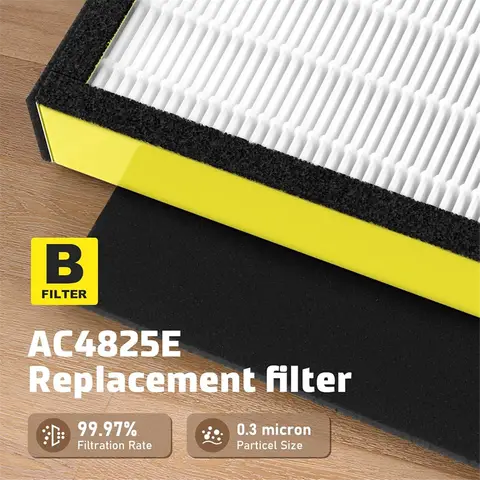 2025+4 Pack FLT4825 HEPA Filter B Replacement Compatible with AC4825 AC4825E AC4300 AC4800 AC4900 AC4850