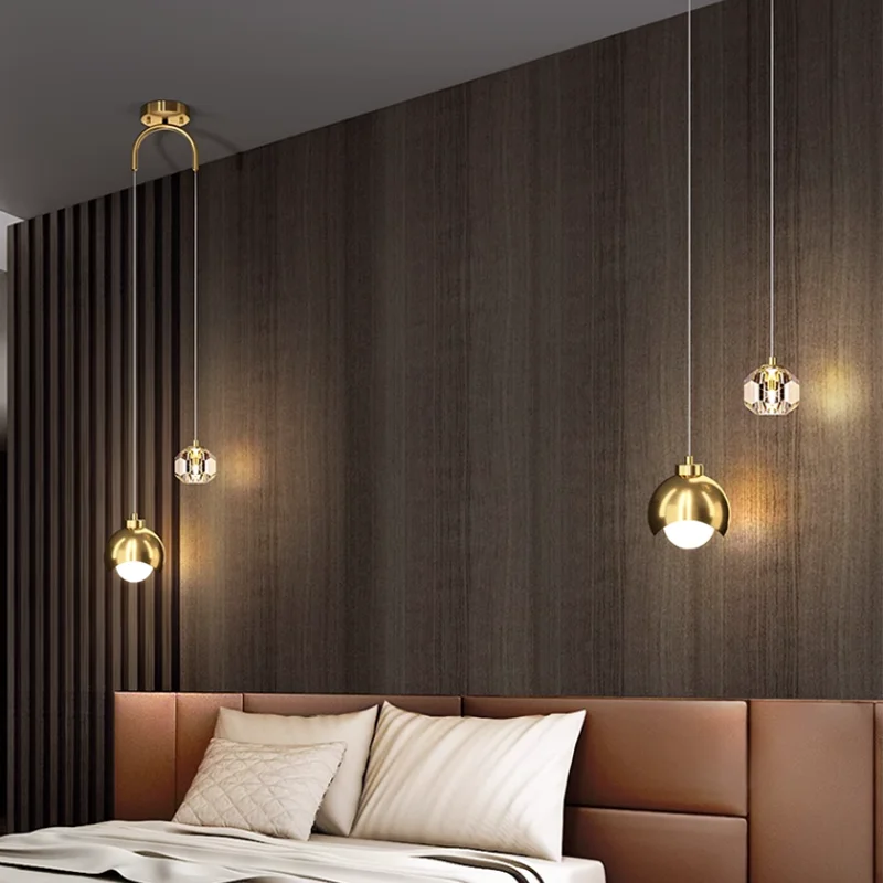 Crystal Pendant Lights Luxury Modern Ceiling Lights Chandelier Bedside Hanging Light For Living Room kitchen Bedroom Home Decor
