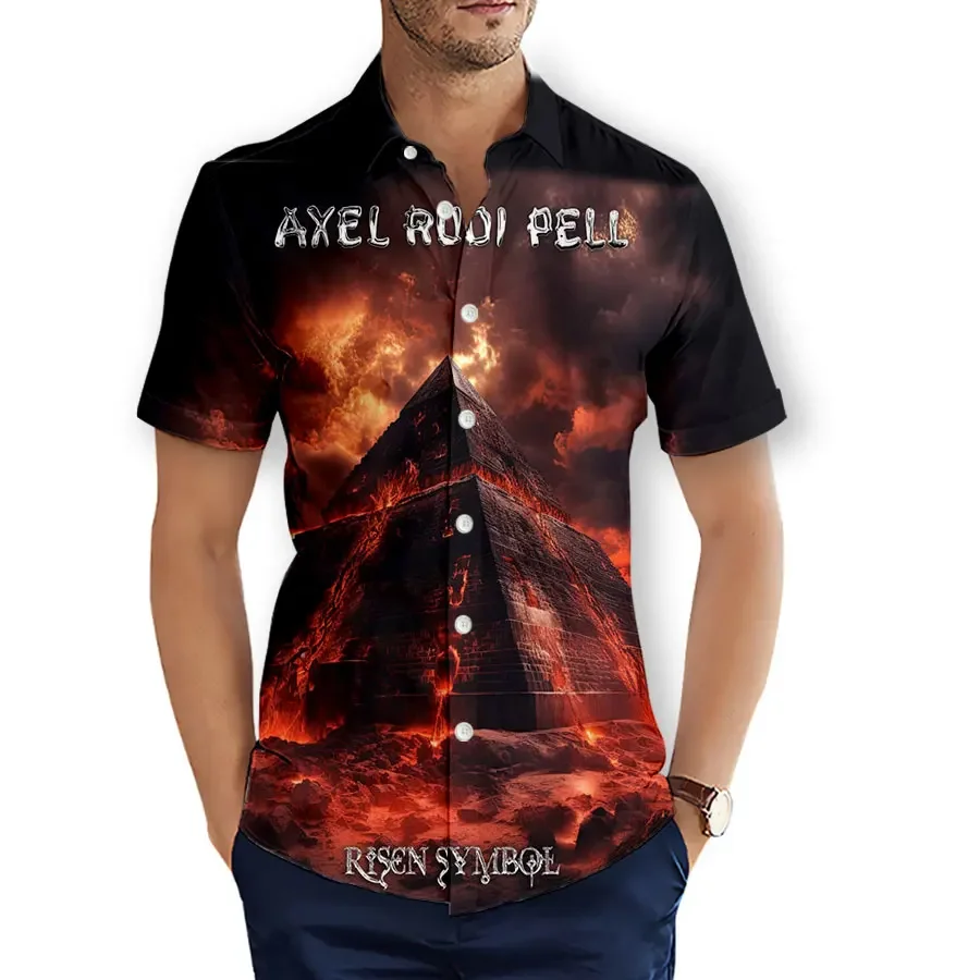 CAVVING 3D Printed Axel Rudi Pell  Fashion Casual Shirts Men's /Women's  Short Sleeves Loose Breathable Shirts