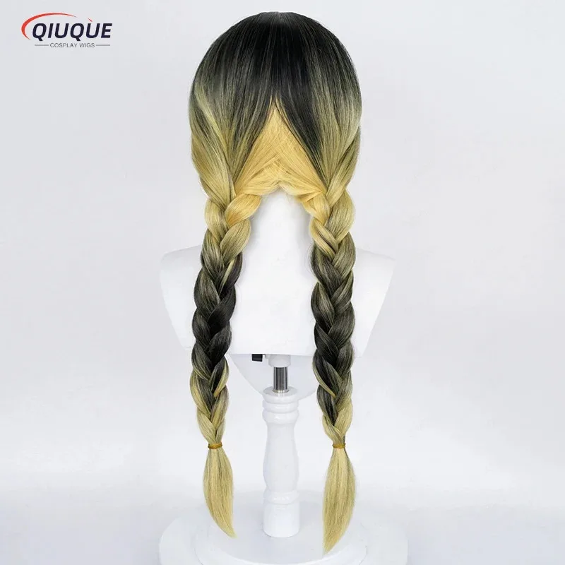 Anime Haitani Ran Haitani Rindo Cosplay Wig Long Double Braid Heat Resistant Synthetic Hair Wigs + Wig Cap