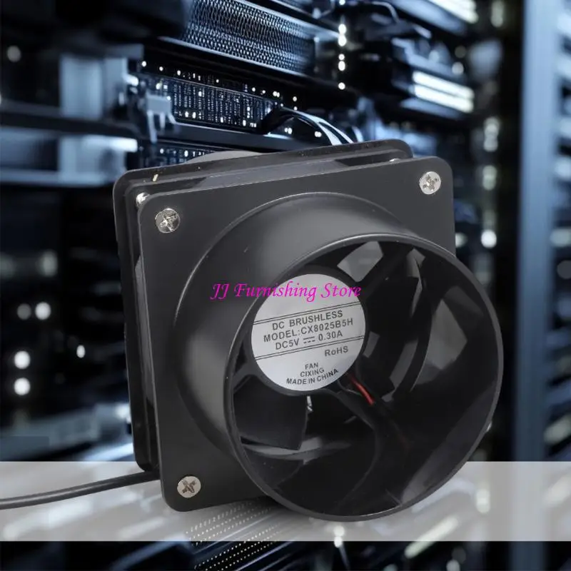 A9LB 3 속도 USB 5V 75mm 인라인 덕트 배기 팬 프린터 인클로저 온실 애완 동물 집 용 이중 환기 파이프가있는 배기 팬