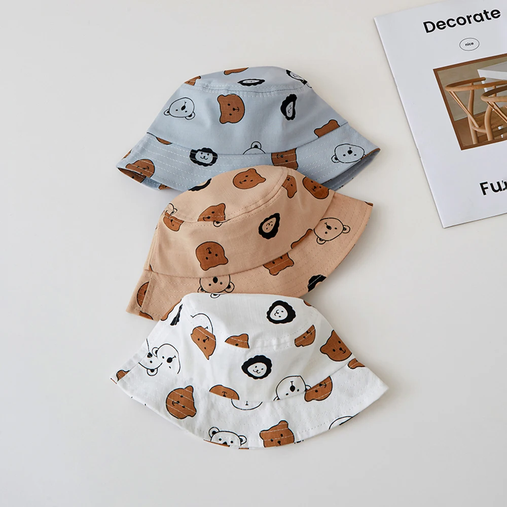 

New Panama Summer Baby Sun Hat for Girls and Boys Beach Sun Cap Cartoon Autumn Kids Fisherman's Cap Outdoor Baby Bucket Hat