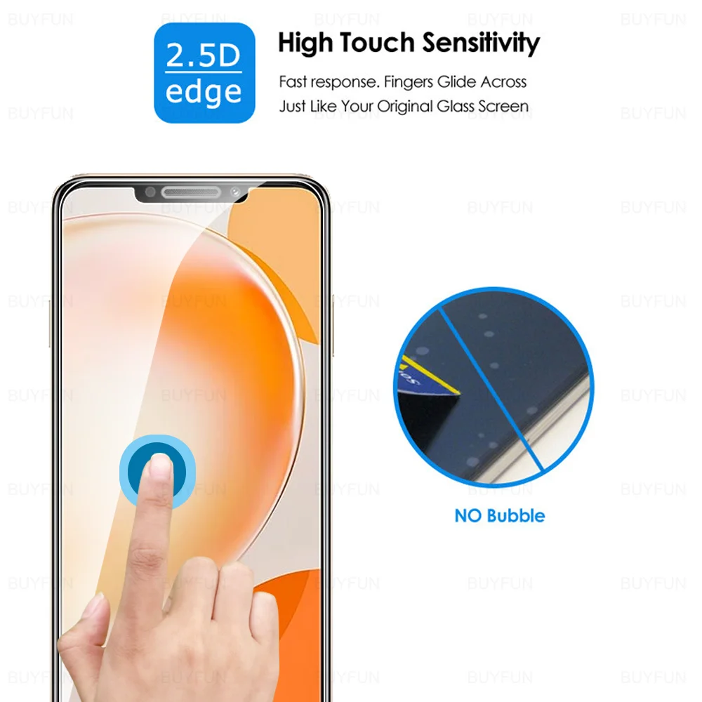 ฟิล์มกระจกนิรภัยสำหรับ Huawei Nova Y91 4G 6.95, ฟิล์มกระจก6To2ฟิล์มติดกล้อง Huawei NovaY91 Y 91 91Y STG-LX1ป้องกันหน้าจอ2023