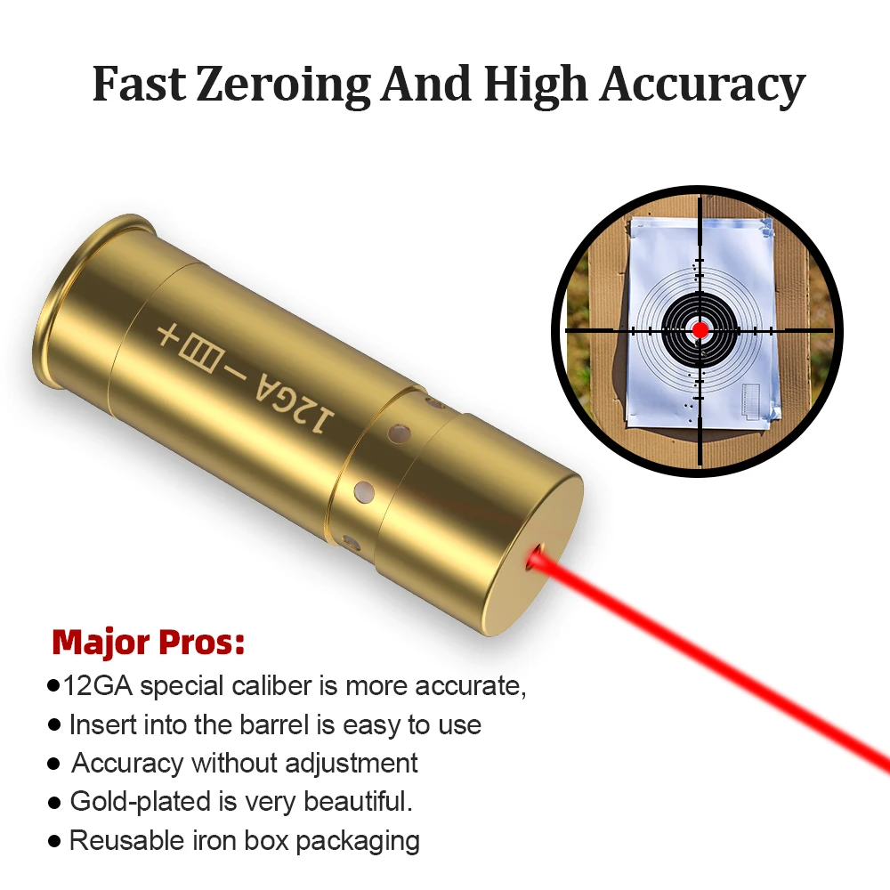 Schnelles Null- und hochpräzises Laservisier für 12GA – keine Anpassung erforderlich.