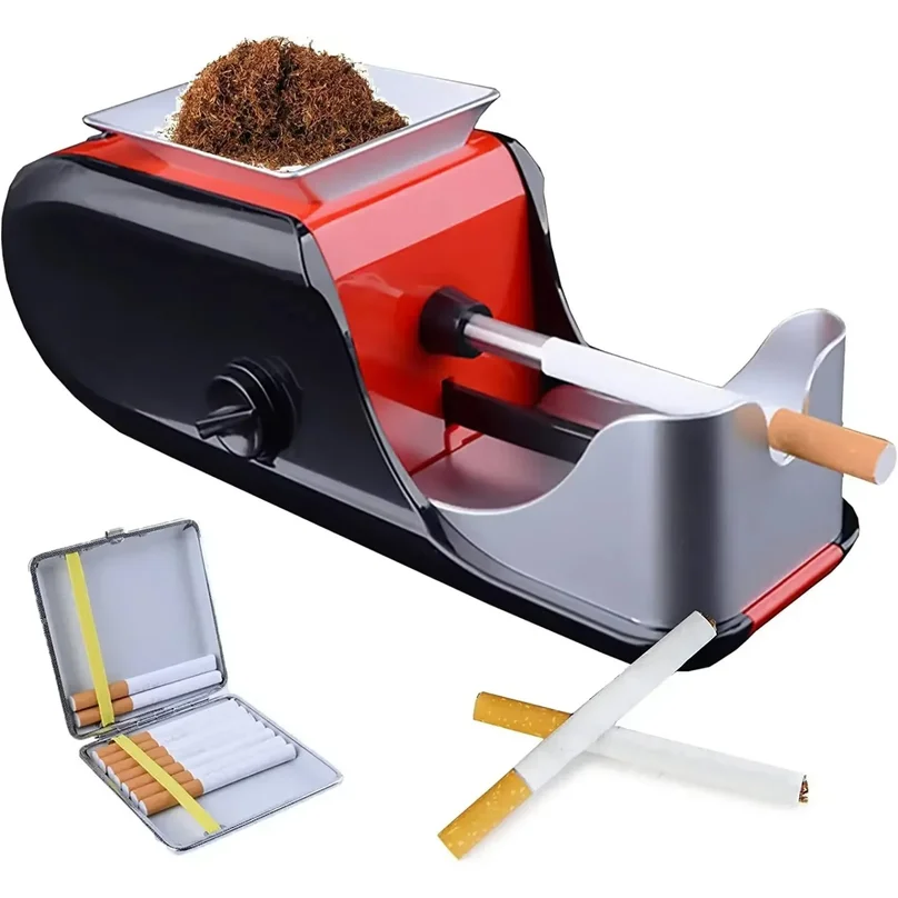 Cigarette Filling Machine Fully Automatic Cigarette Plug, Electric Smoking Accessories with Charger and Cleaning Brush