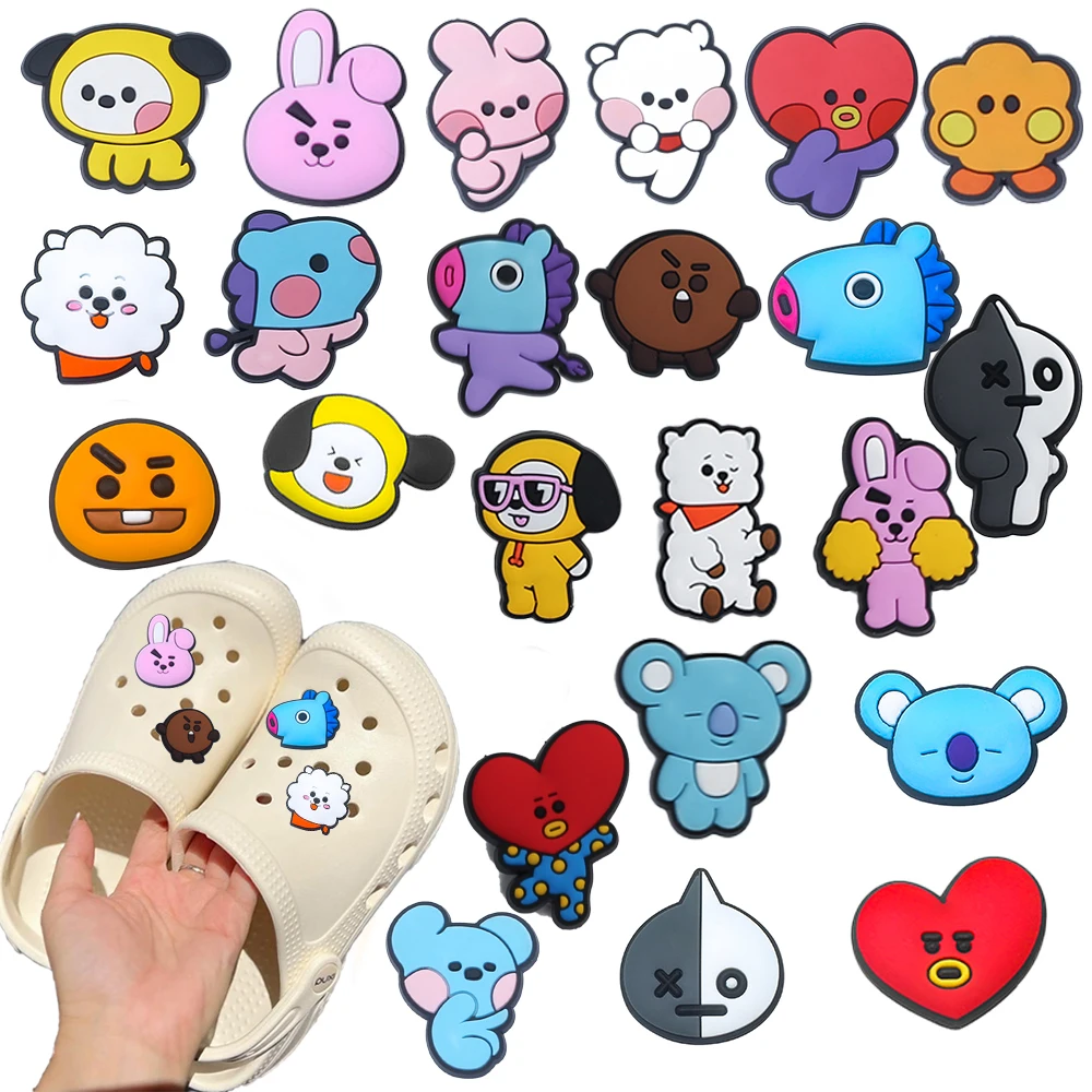 23-100Pcs Hot Toys Cartoon Cute Animal Series PVC Shoe Charms Accessories DIY Detachable Waterproof PVC Shoe Decorations Gifts