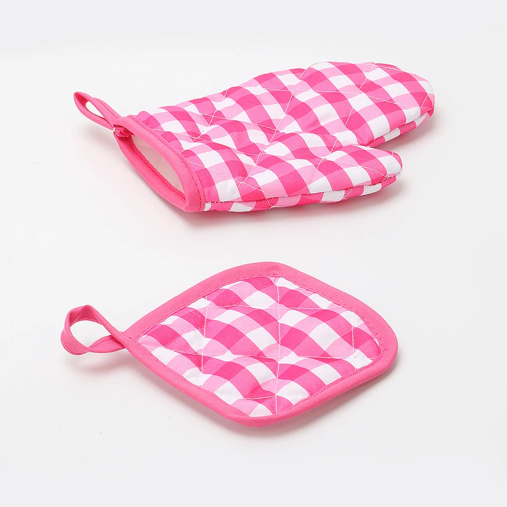 Kids Cooking Costume with Apron Hat and Baking Tools Food Grade Safe Role Play Kitchenware for Girls DIY Fun