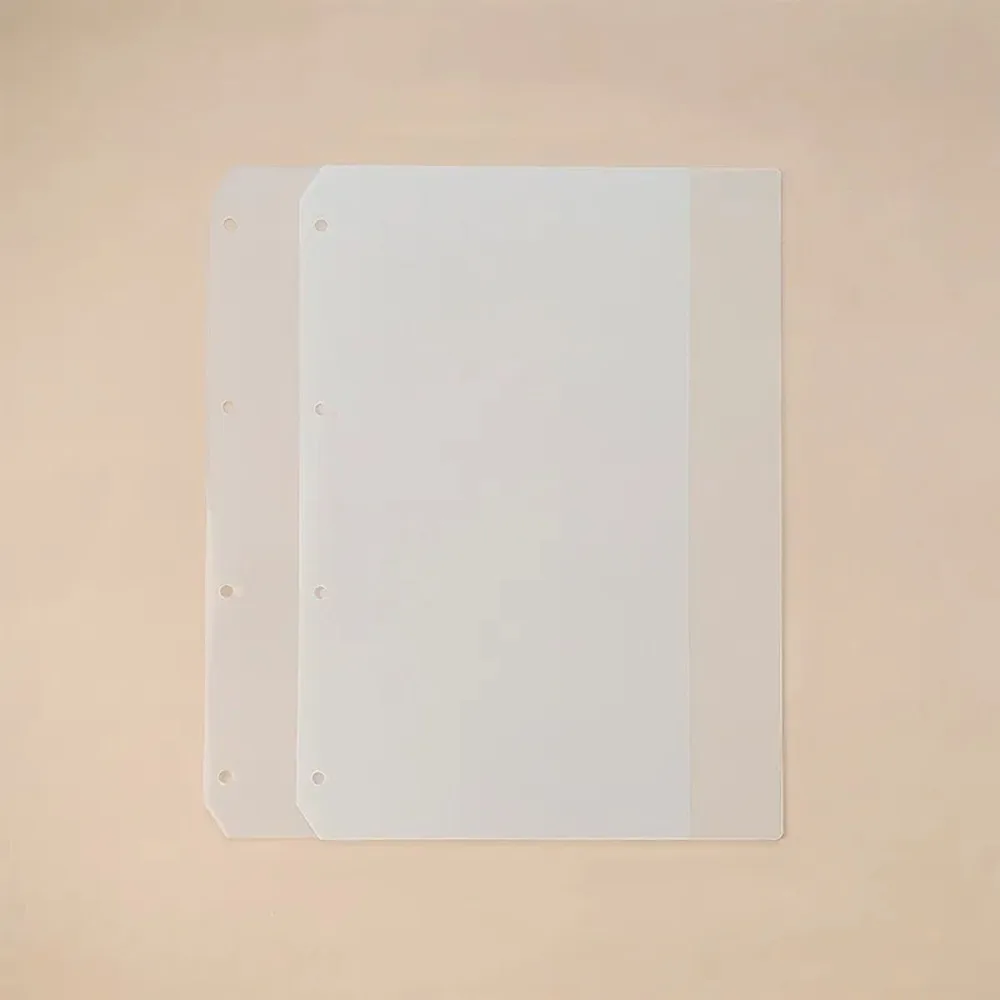 

2pcs A4 A5 A6 A7 Loose-Leaf Notebook Refill Paper DIY PP Spiral Binder Divider Page Separator Transparent Spiral Binder Folders